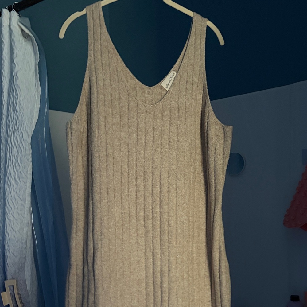 Sleeveless Ribbed Knit Dress